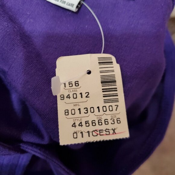 Lerner New York Women's Purple V- Neck Button Front Top Size M NWT - Picture 7 of 10